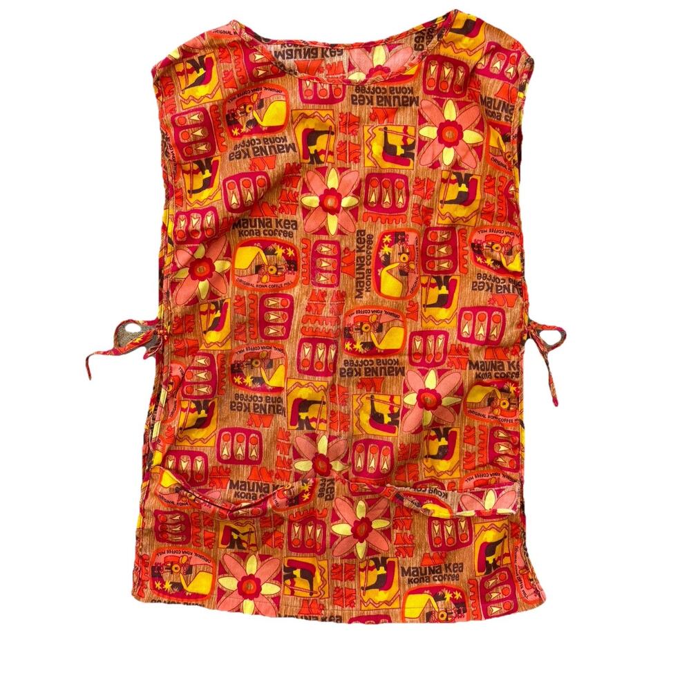 Mauna Kea coffee Company Kona Mill Hawaiian Employee Uniform Apron Womens Small
